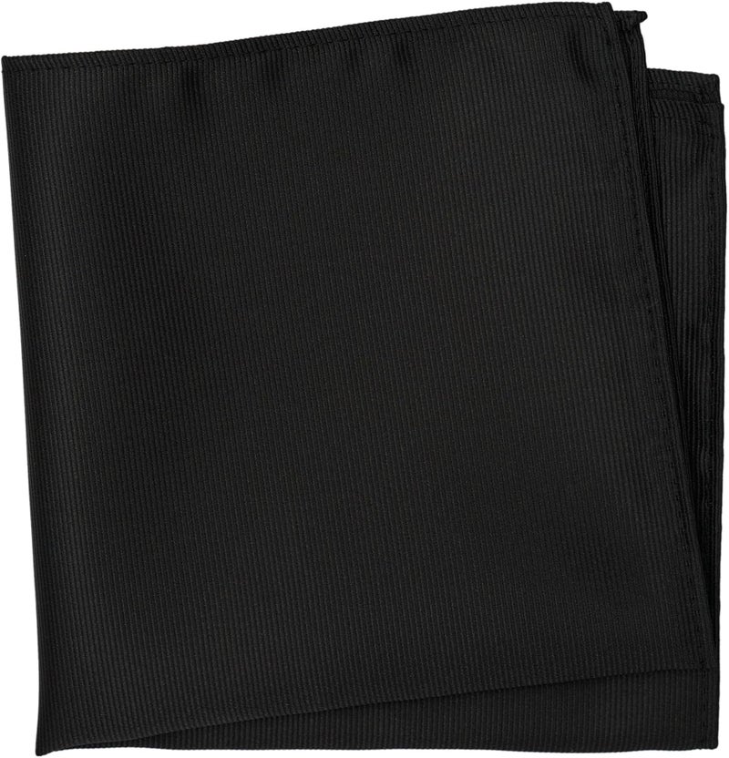 ZENXUS Regular Tie and Pocket Square for Men, Solid Color Necktie Set, 3.2 inch Standard Width - Image 3